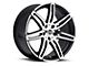 Spec-1 SP-24 Gloss Black and Machined Wheel; 17x7.5; 38mm Offset (99-04 Mustang GT, V6)