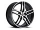 Spec-1 SP-25 Gloss Black and Machined Wheel; 17x7.5; 38mm Offset (99-04 Mustang GT, V6)