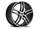 Spec-1 SP-25 Gloss Black and Machined Wheel; 18x8; 38mm Offset (99-04 Mustang GT, V6)