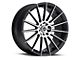 Spec-1 SP-27 Gloss Black and Machined Wheel; 17x7.5; 38mm Offset (99-04 Mustang GT, V6)