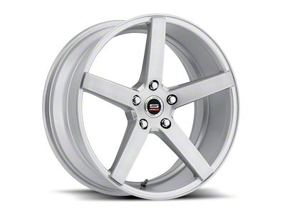 Spec-1 SP-36 Silver and Brushed Wheel; 18x8; 38mm Offset (99-04 Mustang GT, V6)