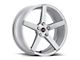 Spec-1 SP-36 Silver and Brushed Wheel; 18x8; 38mm Offset (99-04 Mustang GT, V6)