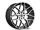 Spec-1 SP-47 Gloss Black and Machined Wheel; 17x8.5; 30mm Offset (24-25 Mustang)