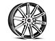 Spec-1 SP-48 Gloss Black and Machined Wheel; 18x8; 35mm Offset (99-04 Mustang GT, V6)