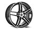 Spec-1 SP-49 Gloss Black and Machined Wheel; 17x7.5; 35mm Offset (99-04 Mustang GT, V6)