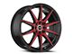 Spec-1 SP-51 Gloss Black and Red Machined Wheel; 17x7.5; 42mm Offset (99-04 Mustang GT, V6)