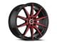 Spec-1 SP-51 Gloss Black and Red Machined Wheel; 20x8.5; 38mm Offset (05-09 Mustang)