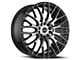 Spec-1 SP-55 Gloss Black and Machined Wheel; 17x7.5; 42mm Offset (99-04 Mustang GT, V6)