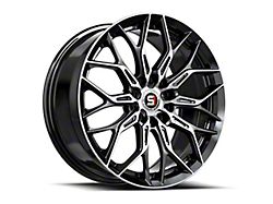 Spec-1 SP-57 Gloss Black and Machined Wheel; 17x7.5; 42mm Offset (05-09 Mustang GT, V6)