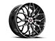 Spec-1 SP-57 Gloss Black and Machined Wheel; 17x7.5; 42mm Offset (05-09 Mustang GT, V6)