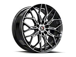 Spec-1 SP-57 Gloss Black and Machined Wheel; 17x7.5; 42mm Offset (94-98 Mustang)