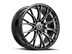 Spec-1 SP-59 Gloss Black Machined and Undercut Wheel; 17x7.5; 42mm Offset (05-09 Mustang GT, V6)