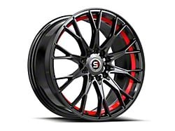 Spec-1 SP-59 Gloss Black and Red Undercut Wheel; 17x7.5; 42mm Offset (05-09 Mustang GT, V6)