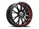 Spec-1 SP-59 Gloss Black and Red Undercut Wheel; 17x7.5; 42mm Offset (99-04 Mustang GT, V6)