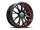 Spec-1 SP-59 Gloss Black and Red Undercut Wheel; 18x8; 38mm Offset (10-14 Mustang GT w/o Performance Pack, V6)