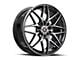 Spec-1 SP-60 Gloss Black and Machined Wheel; 17x7.5; 42mm Offset (05-09 Mustang GT, V6)