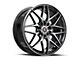 Spec-1 SP-60 Gloss Black and Machined Wheel; 17x7.5; 42mm Offset (99-04 Mustang GT, V6)