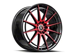 Spec-1 SP-64 Gloss Black and Red Machined Wheel; 18x8; 34mm Offset (15-23 Mustang GT w/o Performance Pack, EcoBoost, V6)