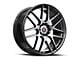 Spec-1 SP-65 Gloss Black and Machined Wheel; 17x8; 42mm Offset (94-98 Mustang)