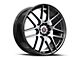 Spec-1 SP-65 Gloss Black and Machined Wheel; 18x8; 34mm Offset (94-98 Mustang)