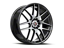 Spec-1 SP-65 Gloss Black and Machined Wheel; 18x8; 34mm Offset (05-09 Mustang)