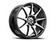 Spec-1 SP-67 Gloss Black and Machined Wheel; Rear Only; 17x7; 42mm Offset (99-04 Mustang GT, V6)