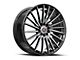 Spec-1 SP-68 Gloss Black and Machined Wheel; 17x7.5; 42mm Offset (99-04 Mustang GT, V6)