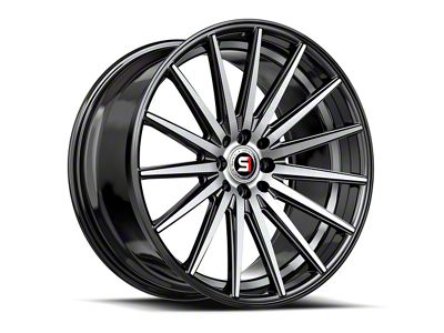 Spec-1 SP-69 Gloss Black Machined and Undercut Wheel; 17x7.5; 42mm Offset (05-09 Mustang GT, V6)