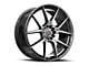 Spec-1 SP-71 Gloss Black and Machined Wheel; 17x8; 42mm Offset (99-04 Mustang GT, V6)