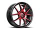 Spec-1 SP-71 Gloss Black and Red Machined Wheel; 18x8; 38mm Offset (99-04 Mustang GT, V6)