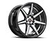 Spec-1 SP-73 Gloss Black Machined and Undercut Wheel; 17x7.5; 42mm Offset (99-04 Mustang GT, V6)