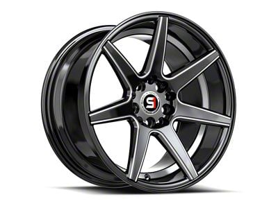 Spec-1 SP-73 Gloss Black Milled and Undercut Wheel; 17x7.5; 42mm Offset (94-98 Mustang)