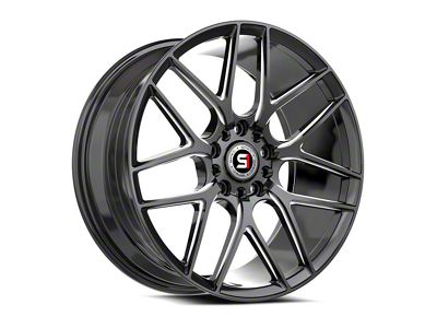 Spec-1 SP-78 Gloss Black and Milled Wheel; 17x7.5; 35mm Offset (24-25 Mustang)