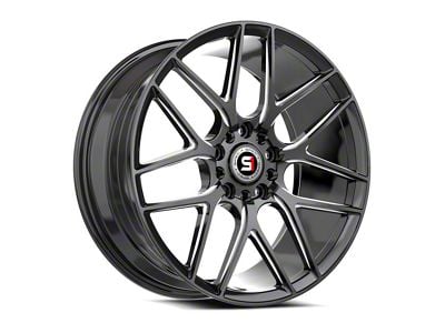 Spec-1 SP-78 Gloss Black and Milled Wheel; 17x7.5; 35mm Offset (94-98 Mustang)