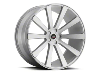 Spec-1 SPL-002 Silver and Brushed Wheel; Rear Only; 20x10.5; 42mm Offset (15-23 Mustang GT, EcoBoost, V6)