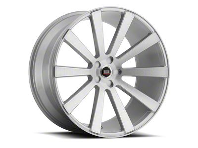 Spec-1 SPL-002 Silver and Brushed Wheel; Rear Only; 20x10.5; 42mm Offset (2024 Mustang)