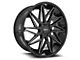 Spec-1 SPL-003 Gloss Black and Milled Wheel; Rear Only; 24x9; 35mm Offset (15-23 Mustang GT, EcoBoost, V6)