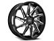 Spec-1 SPL-005 Gloss Black and Milled Wheel; Rear Only; 24x9; 35mm Offset (15-23 Mustang GT, EcoBoost, V6)