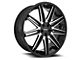 Spec-1 SPL-006 Gloss Black and Milled Wheel; Rear Only; 24x9; 35mm Offset (15-23 Mustang GT, EcoBoost, V6)