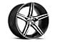 Spec-1 SPM-75 Gloss Black and Machined Wheel; 20x9; 35mm Offset (99-04 Mustang)