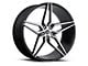 Spec-1 SPM-81 Gloss Black and Brushed Wheel; 20x9; 38mm Offset (99-04 Mustang)