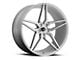 Spec-1 SPM-81 Silver and Brushed Wheel; 20x9; 38mm Offset (99-04 Mustang)