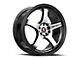 Spec-1 SPT-31 Gloss Black and Machined Wheel; 17x7.5; 42mm Offset (99-04 Mustang GT, V6)