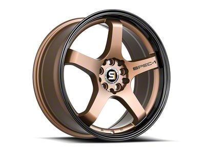 Spec-1 SPT-31 Matte Bronze and Black Lip Wheel; 18x8.5; 38mm Offset (24-25 Mustang)