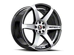 Spec-1 SPT-32 Gloss Black and Machined Wheel; 18x9; 38mm Offset (99-04 Mustang)