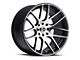 Spec-1 SPT-5 Gloss Black and Machined Wheel; 17x9; 20mm Offset (05-09 Mustang GT, V6)