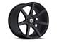 Spec-1 SPT-6 Matte Black Wheel; 17x9; 25mm Offset (99-04 Mustang)