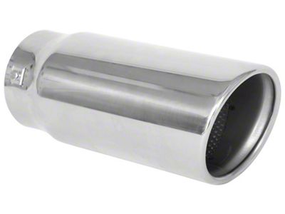 Spectre Slant Cut Style Exhaust Tip; 4.50-Inch; Polished (Fits 2.75 to 3.75-Inch Tailpipe)