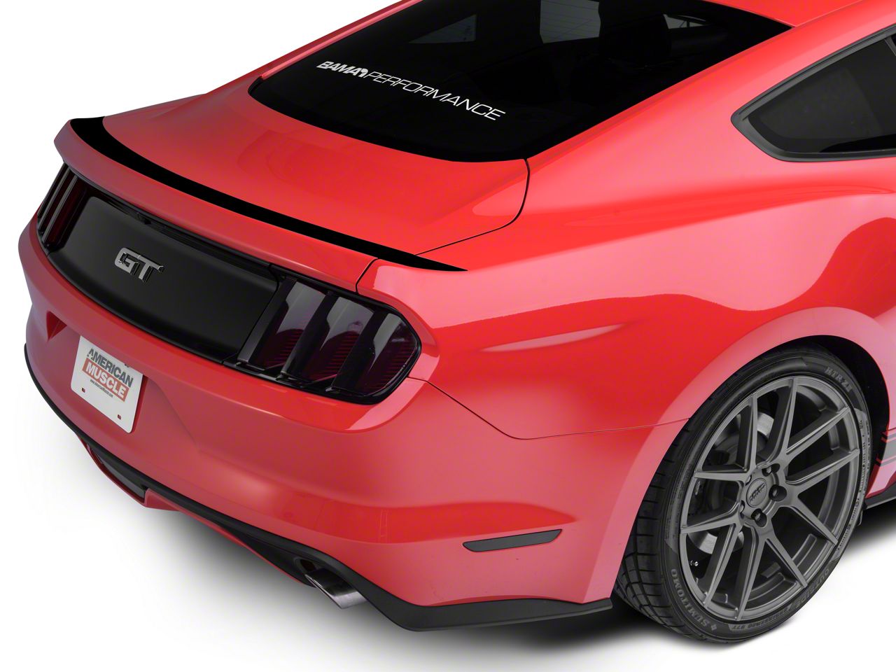 SpeedForm Mustang Upper Rear Deck Decal; Gloss Black 433788 (24-25 ...