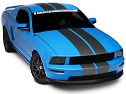 SpeedForm Lemans Stripes; Matte Black; 8-Inch (79-93 Mustang)